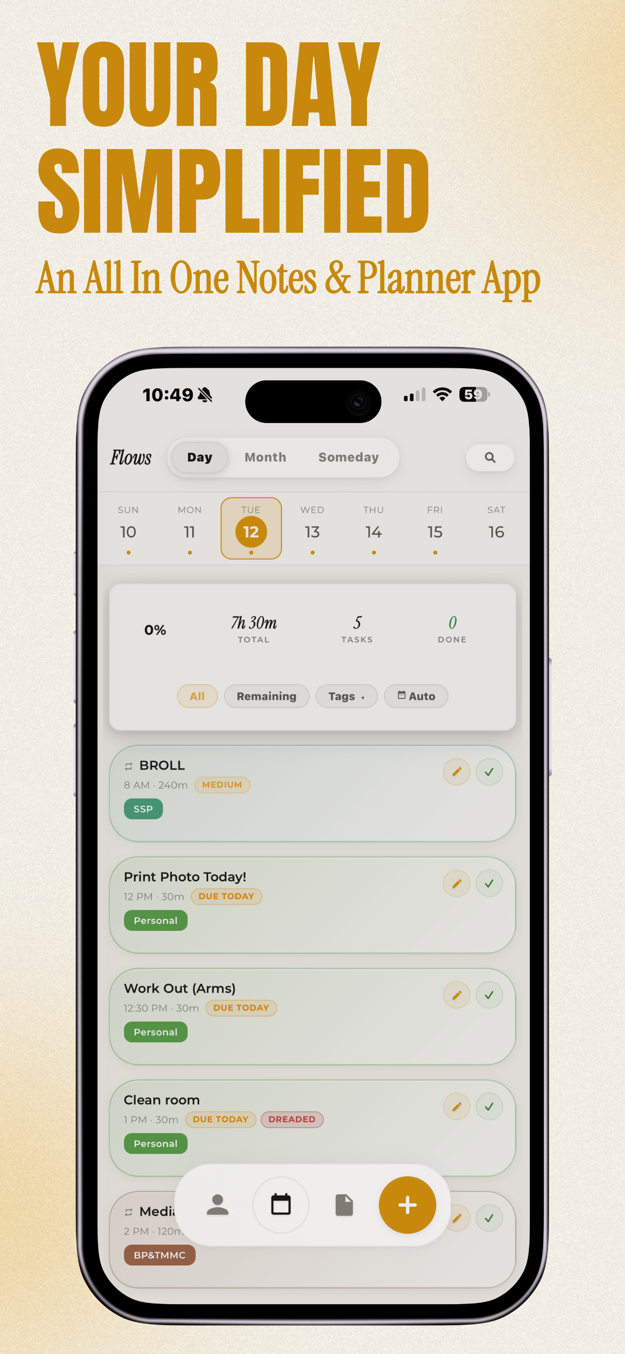 Your Day Simplified — All in one notes and planner app